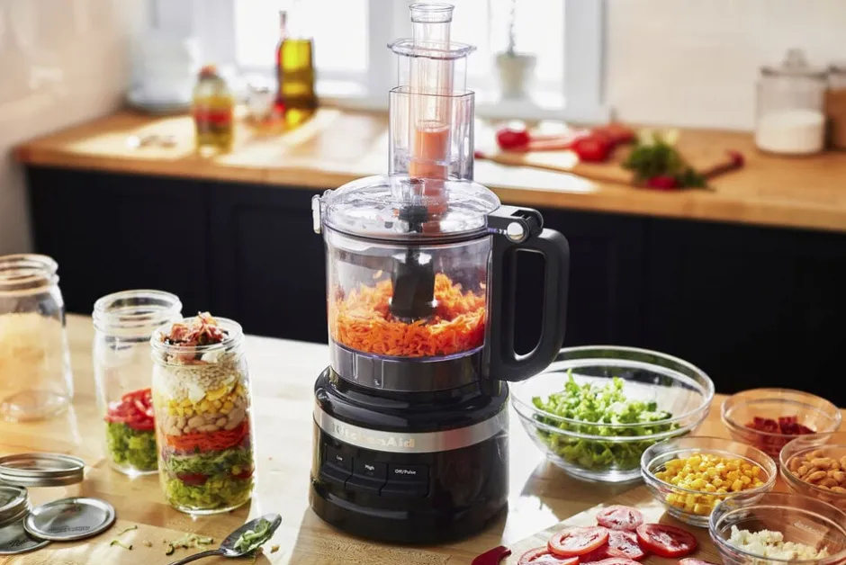 Køkkenmaskiner<KitchenAid 7 Cup foodprocessor mat sort