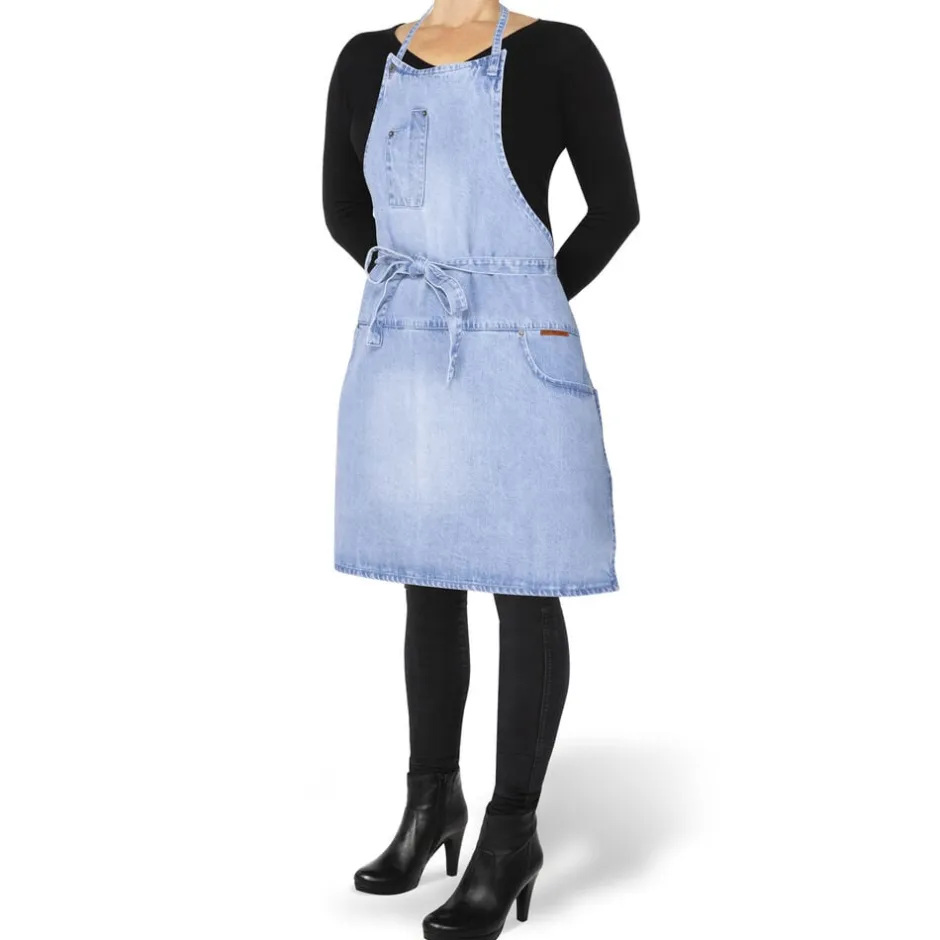 Tekstiler Til Køkkenet<DutchDeluxes 5 Pocket Slim Fit Apron Washed Indigo