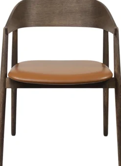 Møbler<Andersen - Furniture AC2 armchair, Smoked oak, Leather Cognac