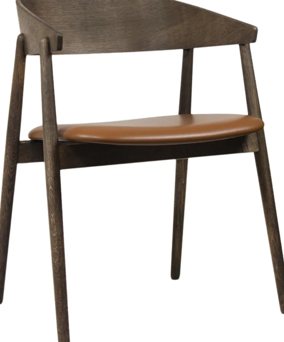 Møbler<Andersen - Furniture AC2 armchair, Smoked oak, Leather Cognac
