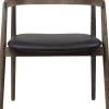 Møbler<Andersen - Furniture AC2 armchair, Smoked oak, Leather Black