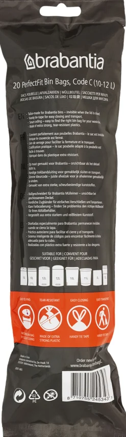 Badeværelsestilbehør|Skraldespande<Brabantia Affaldspose 12 ltr. 20 stk.