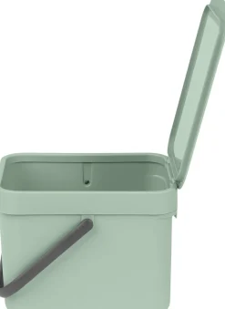 Skraldespande<Brabantia Affaldsspand m/låg sort. kon. 6 ltr