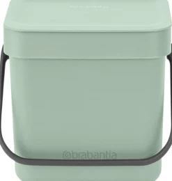 Skraldespande<Brabantia Affaldsspand m/låg sort. kon. 3 ltr