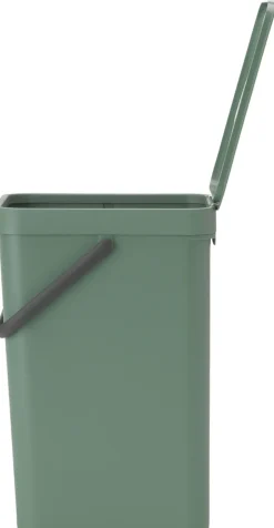 Skraldespande<Brabantia Affaldsspand m/låg sort. kon. 16 lt