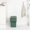 Skraldespande<Brabantia Affaldsspand m/låg sort. kon 25 ltr.