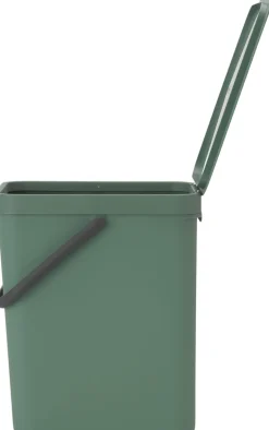 Skraldespande<Brabantia Affaldsspand m/låg sort. kon 25 ltr.