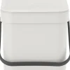 Skraldespande<Brabantia Affaldsspand m/låg sort. kon. 6 ltr