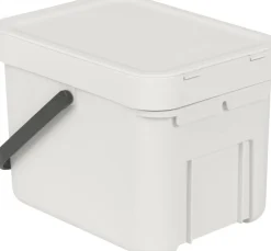 Skraldespande<Brabantia Affaldsspand m/låg sort. kon. 6 ltr
