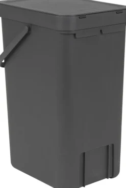 Skraldespande<Brabantia Affaldsspand m/låg sort.kon. 16 ltr