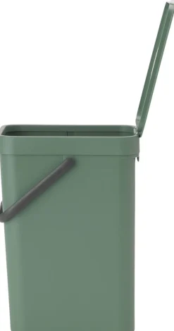 Skraldespande<Brabantia Affaldsspand m/låg sort.kon. 12 ltr