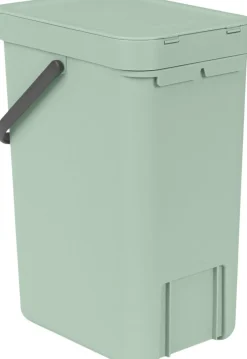 Skraldespande<Brabantia Affaldsspand m/låg sort.kon. 12 ltr