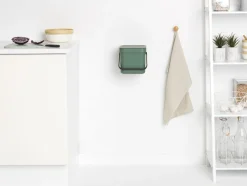 Skraldespande<Brabantia Affaldsspand m/låg sort.kon. 6 ltr.