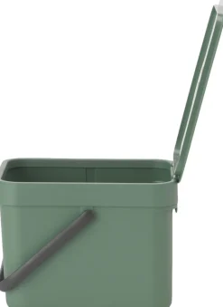 Skraldespande<Brabantia Affaldsspand m/låg sort.kon. 6 ltr.
