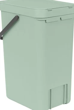 Skraldespande<Brabantia Affaldsspand m/låg sort.kon. 16 ltr