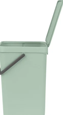 Skraldespande<Brabantia Affaldsspand m/låg sort.kon. 16 ltr