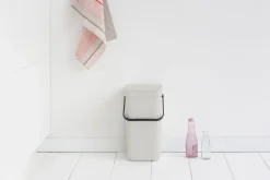 Skraldespande<Brabantia Affaldsspand m/låg sort.kon. 12 ltr