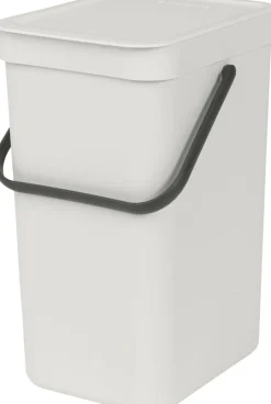 Skraldespande<Brabantia Affaldsspand m/låg sort.kon. 12 ltr