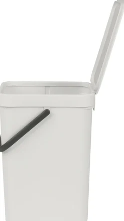 Skraldespande<Brabantia Affaldsspand m/låg sort.kon. 12 ltr
