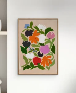 Plakater & Rammer<Poster & Frame Affordable Art Prints x Megan Galante - Vibrant Floral Abstract Flower Flerfarvet
