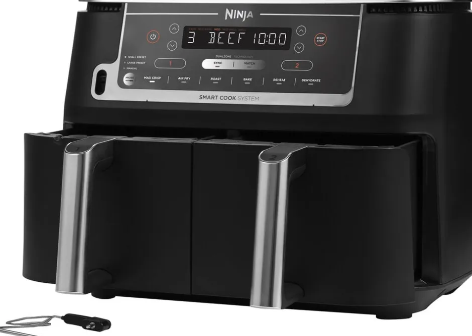 Køkkenmaskiner<Ninja Airfryer MAX Dual Zone 2470W 9. 5 L + TEMP