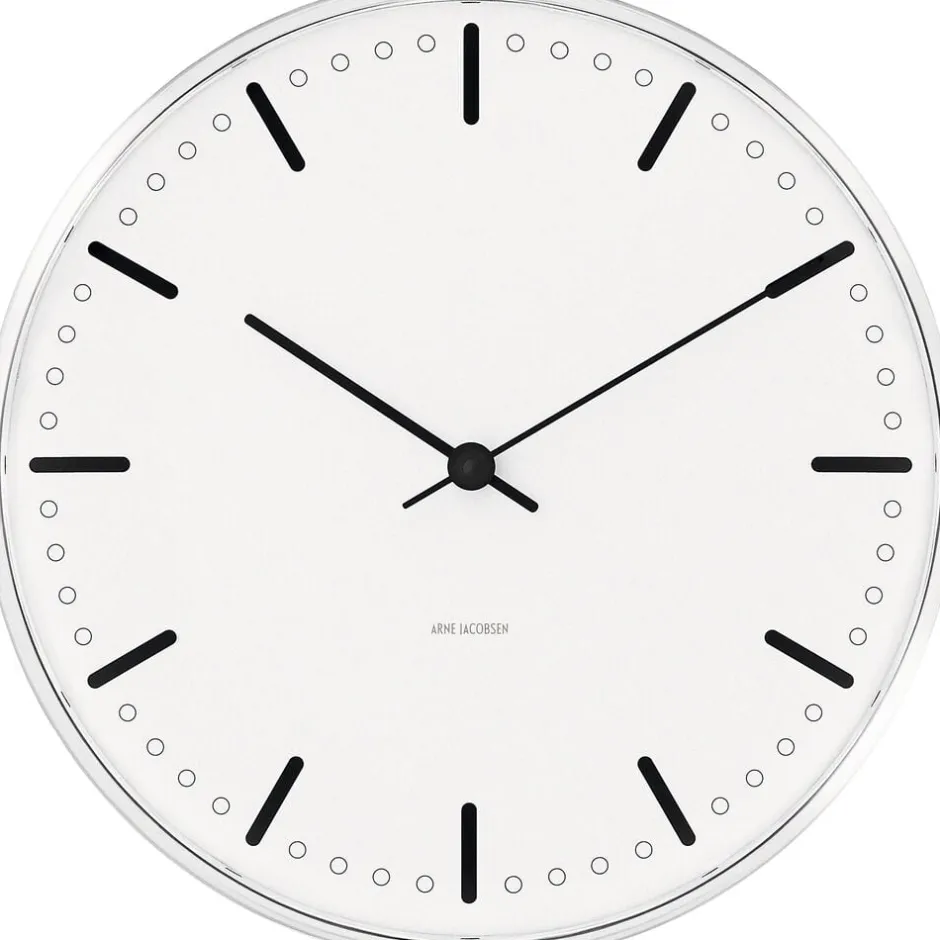 Ure & Vejrstationer<Arne Jacobsen Clocks AJ city hall væg-ur 29 cm.