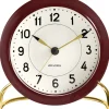 Ure & Vejrstationer<Arne Jacobsen Clocks AJ Station bordur bordeaux/hvid, Ø 11 cm, alarm