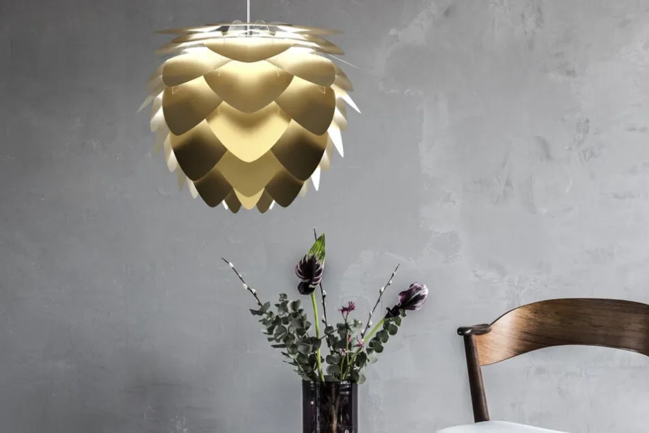 Lampeskærme<UMAGE Aluvia Medium Brushed brass