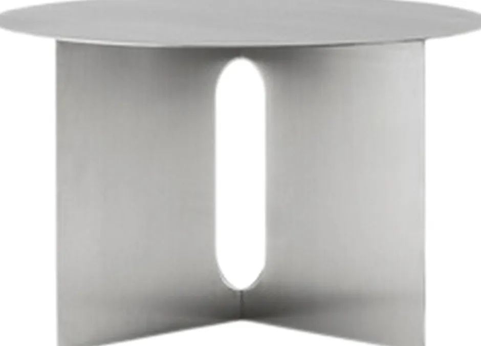 Møbler<Audo Copenhagen Androgyne Side Table, H38, Steel Base, Brushed Steel