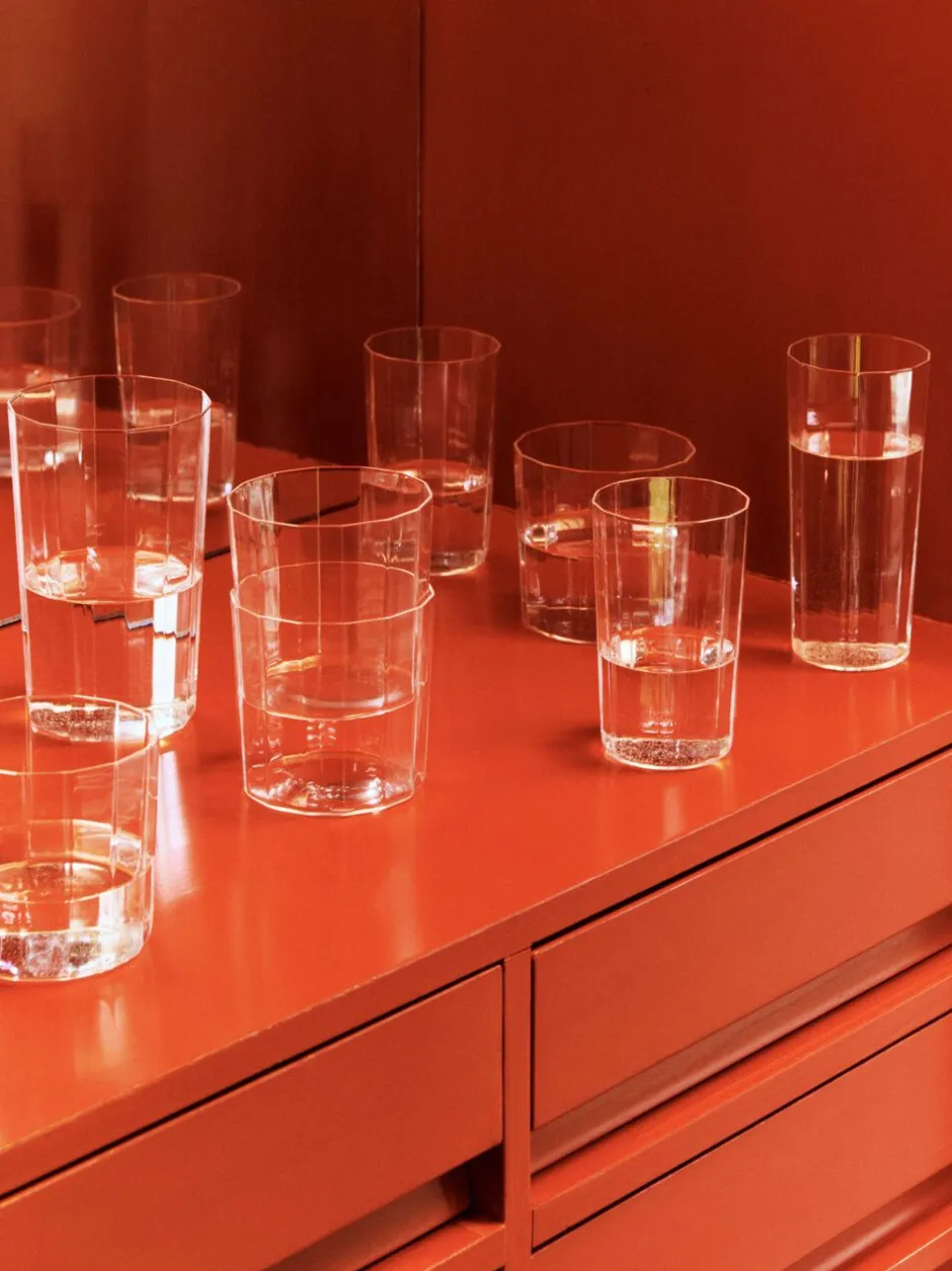 Glas<Hay Angle Glass-Set of 4 Medium H10-Clear