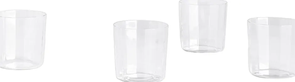 Glas<Hay Angle Glass-Set of 4 Wide H7,5-Clear