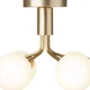 Loftlamper<Nuura Apiales 6 Ceiling, brushed brass / opal