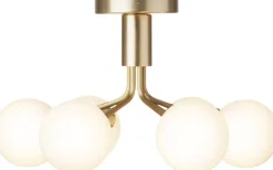 Loftlamper<Nuura Apiales 6 Ceiling, brushed brass / opal