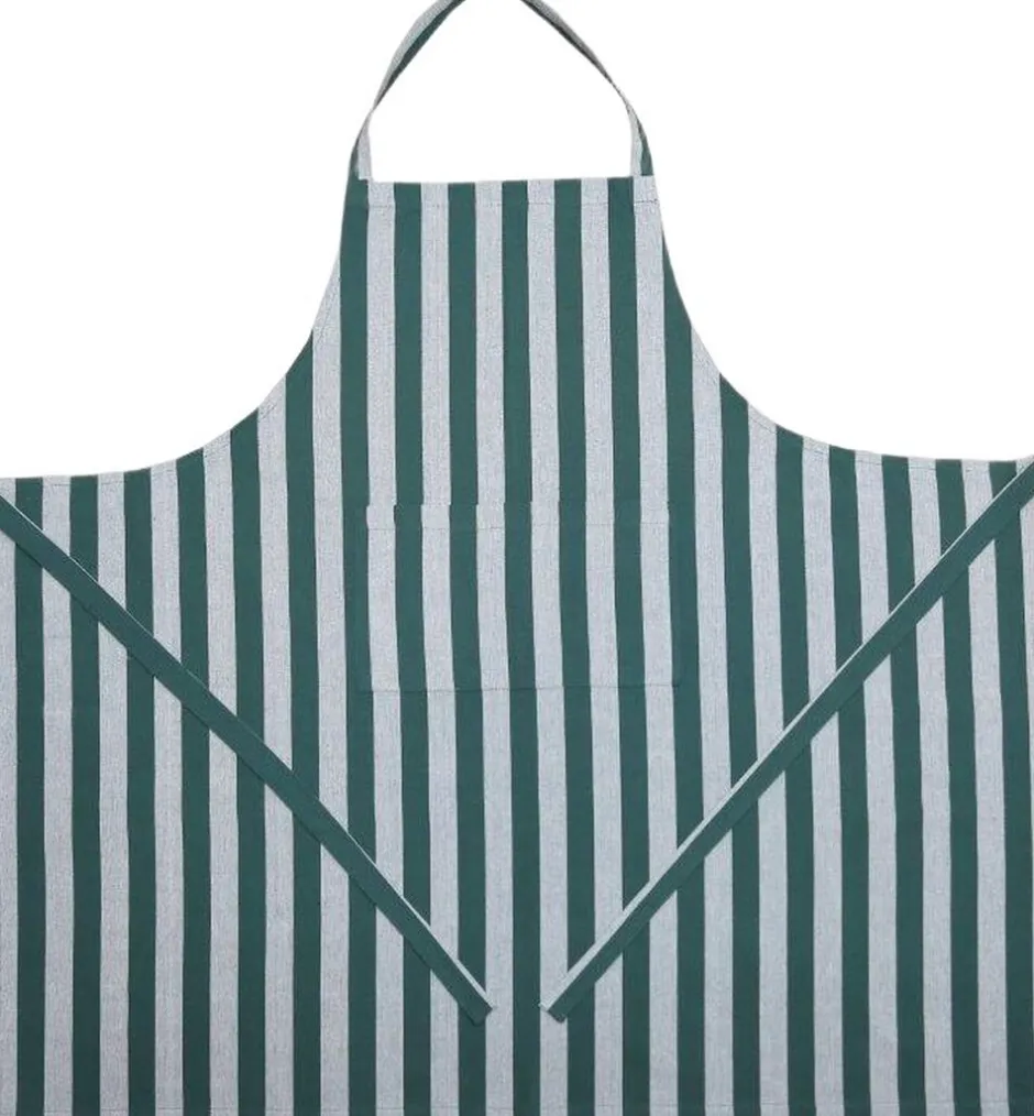 Tekstiler Til Køkkenet<Magasin du Nord Collection Apron 105x100 cm Birk - Stripe dark green