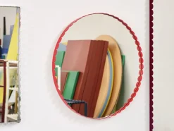 Spejle<Hay Arcs Mirror-Round-Red