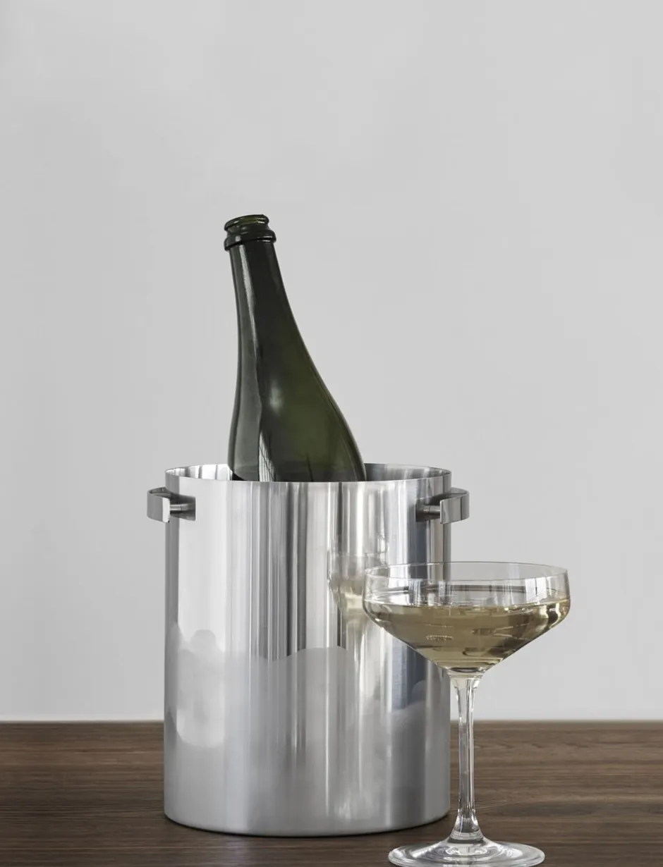 Bar & Vin<Stelton Arne Jacobsen champagne køler steel