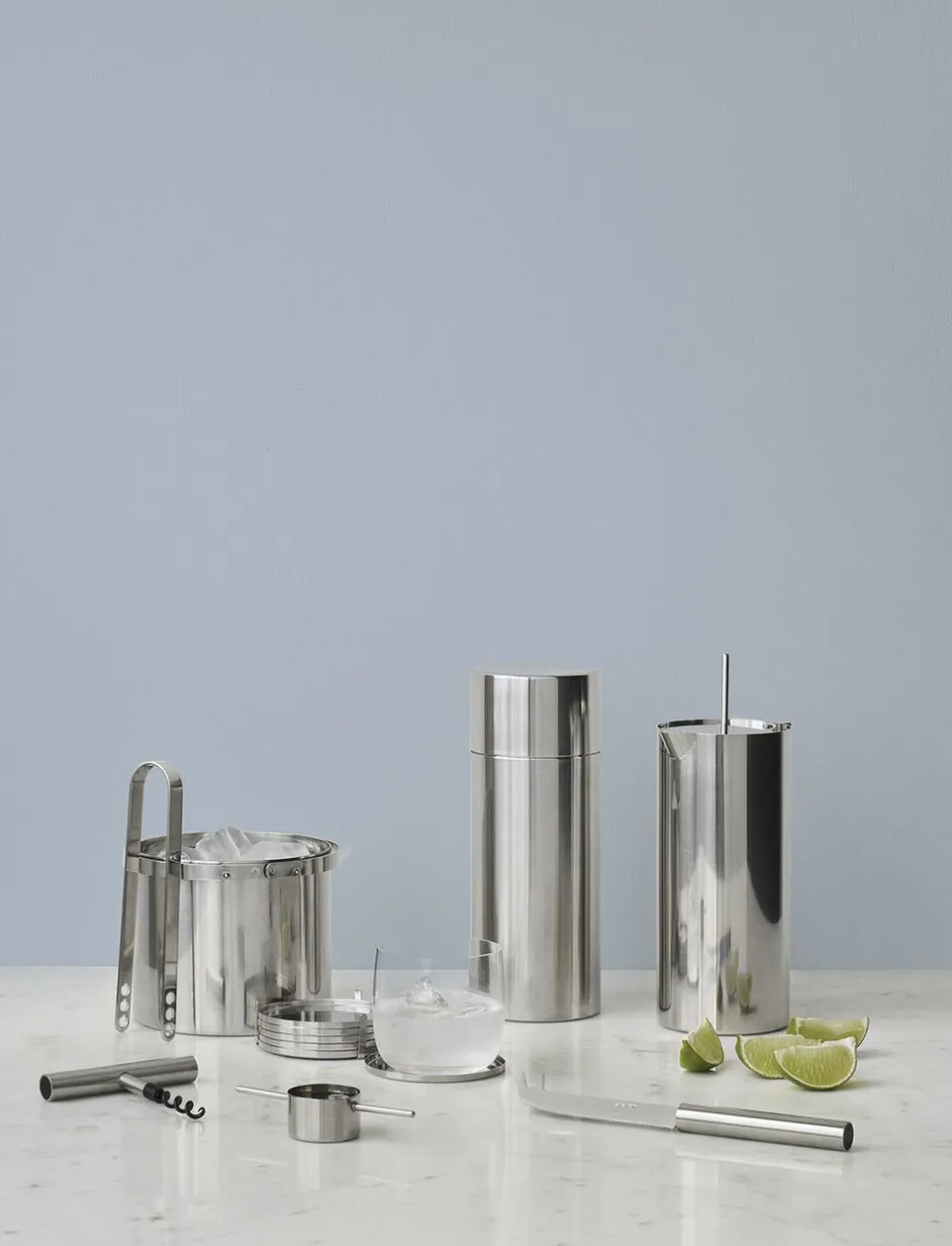 Bar & Vin<Stelton Arne Jacobsen martini mixer med mixer ske 1 l, steel