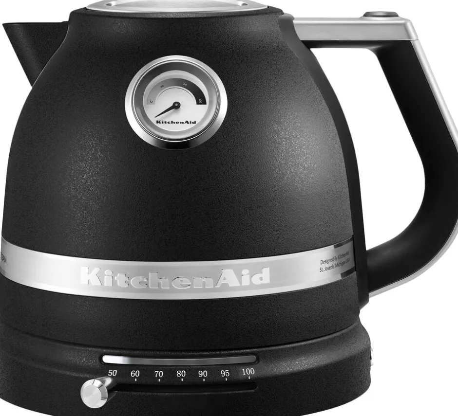 Køkkenmaskiner<KitchenAid Artisan elkedel creme 1,5 liter Rustic black