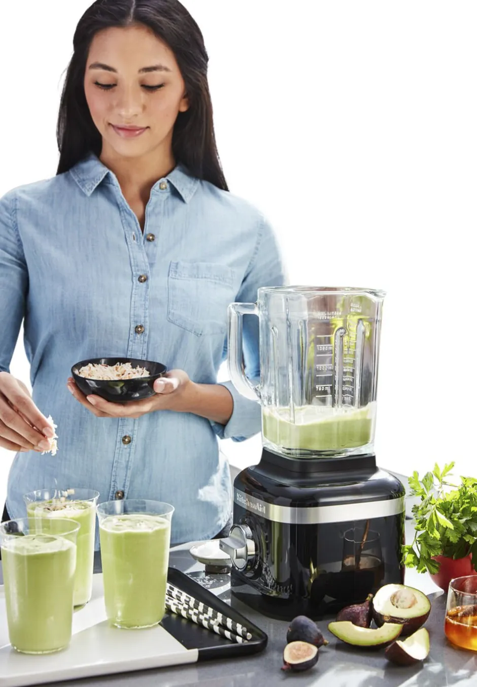 Køkkenmaskiner<KitchenAid Artisan K400 blender. 1,4 L Black