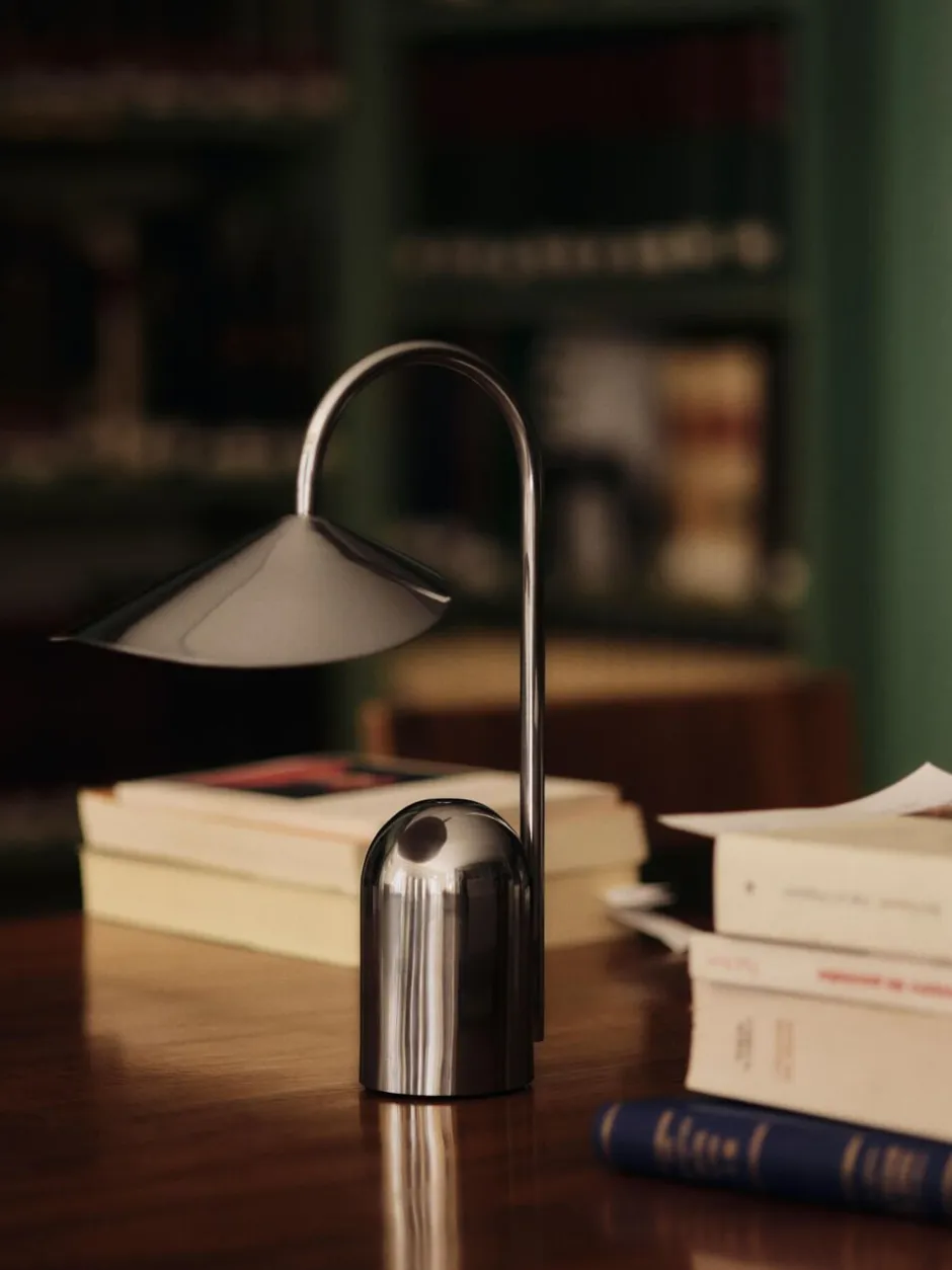 Trådløse Lamper<Ferm Living Arum Portable Lamp - Stainless Steel