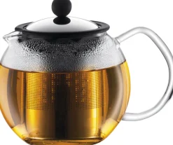 Kaffe & Te<Bodum Assam tekande med glashåndtag, stålfilter, 0. 5 l