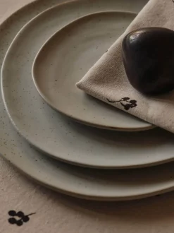 Juleservietter<Ferm Living Baies Napkins - Set of 4 - Natural/Dark Chocolate