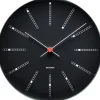 Ure & Vejrstationer<Arne Jacobsen Clocks Bankers Vægur Ø21 sort