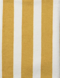 Håndklæder<Magasin du Nord Collection Beach towel 100x180 old gold/starwhite stripe GOTS