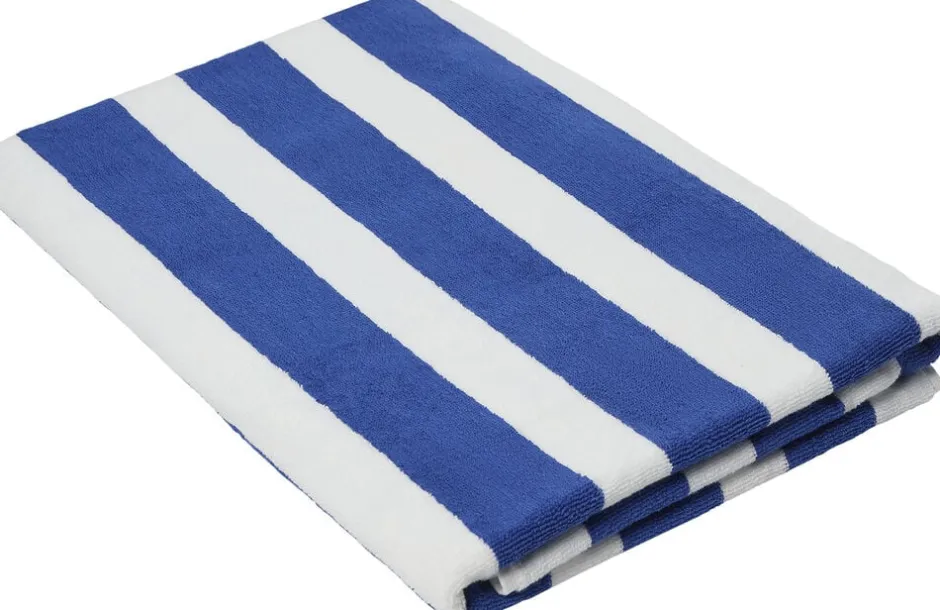 Håndklæder<Magasin du Nord Collection Beach towel 100x180 olympian blue/star white stripe GOTS