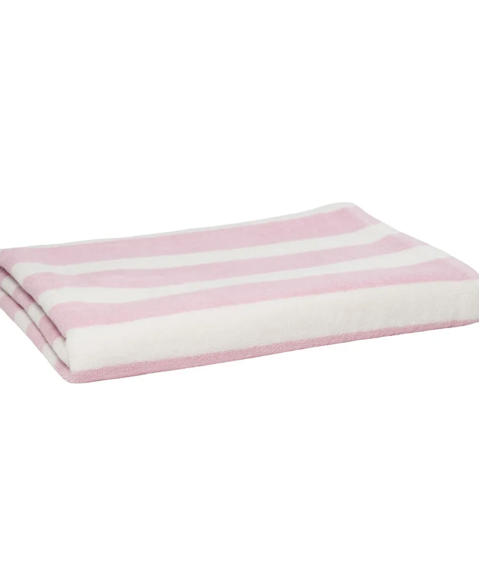 Håndklæder<Magasin du Nord Collection Beach towel 100x180 PINK /star white stripe
