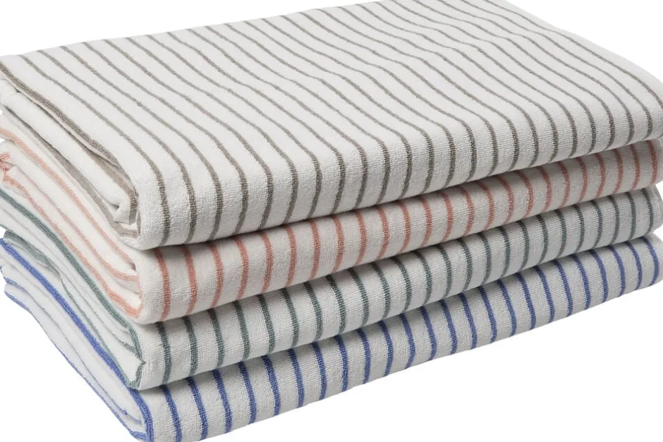 Håndklæder<Magasin du Nord Collection Beach towel 100x180cm smal strib beige GOTS