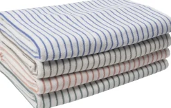 Håndklæder<Magasin du Nord Collection Beach towel 100x180cm smal strib lyseblå GOTS