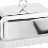 Opbevaring<Georg Jensen BERNADOTTE BUTTER DISH, PORC & SS