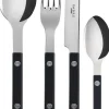 Bestik<Sabre Paris Bistrot Solid / 4 pieces cutlery set / Black